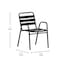 Flash Furniture Commercial Black Restaurant Stack Chair with Arms TLH-018C-BK-GG - alternate 5